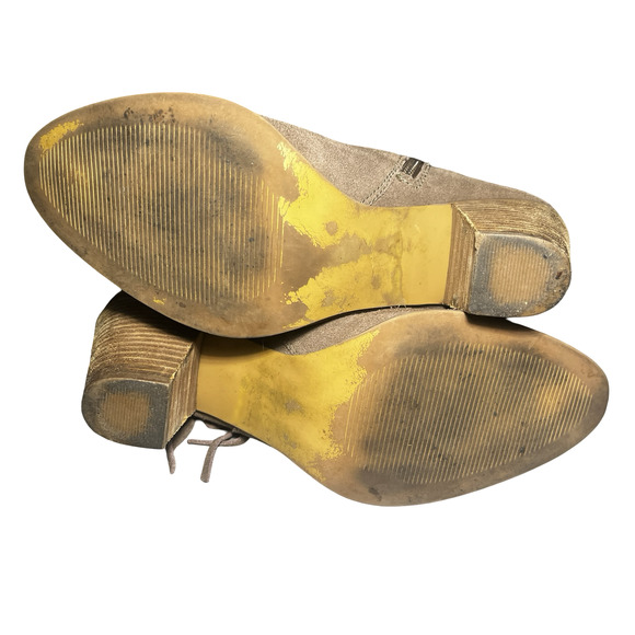 Steve Madden Boots Womens Size 10 Taupe Suede Ohio Fringe Western Ankle Booties - Picture 8 of 8